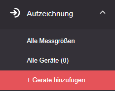 Add devices menu