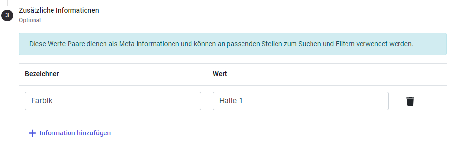 Device tags — optional metadata