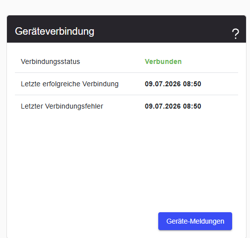 Device connection status