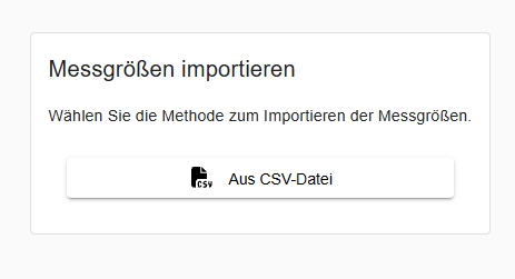 CSV import option