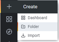 Create folder menu