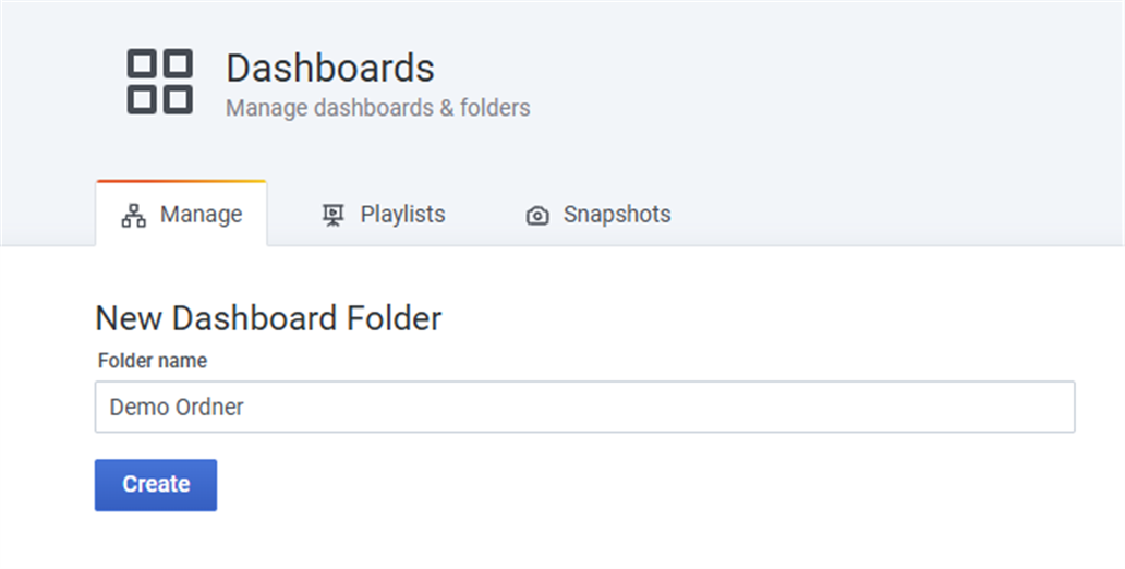New folder dialog