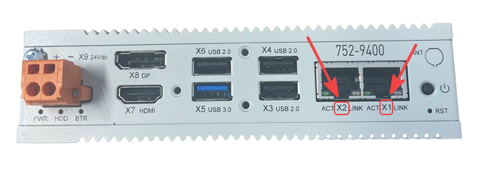 WAGO 752-9400 — X1 and X2 connectors