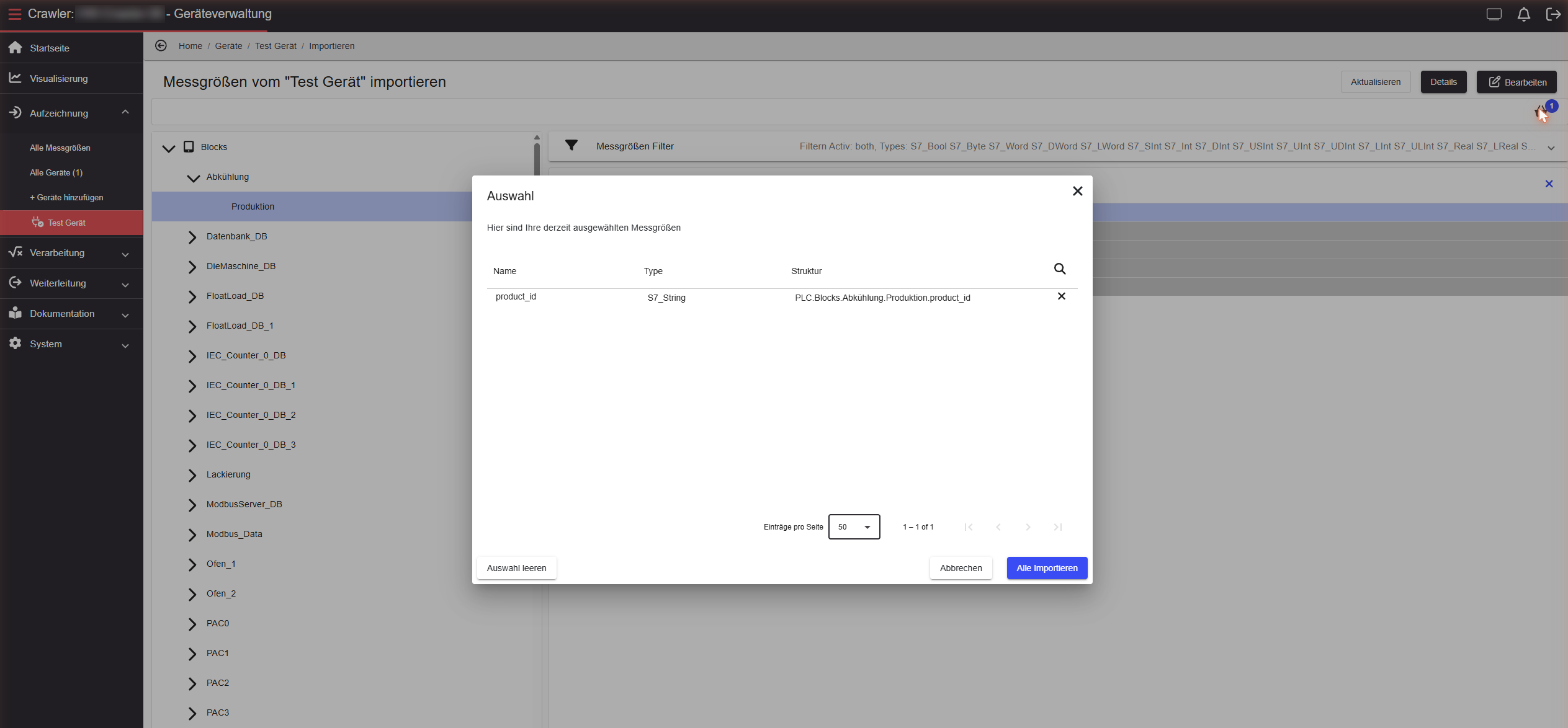 Import cart