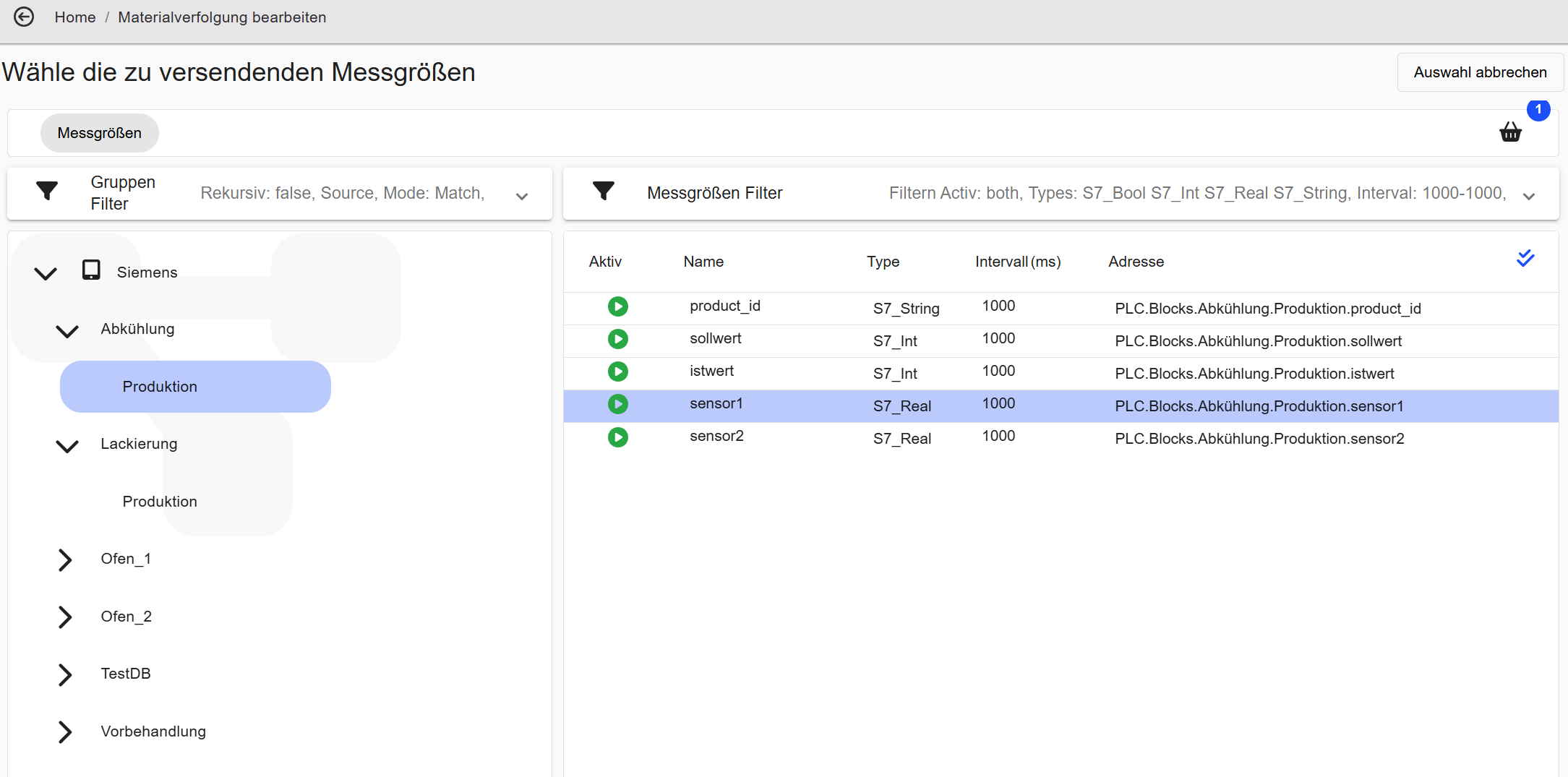 Add measurements — variable browser