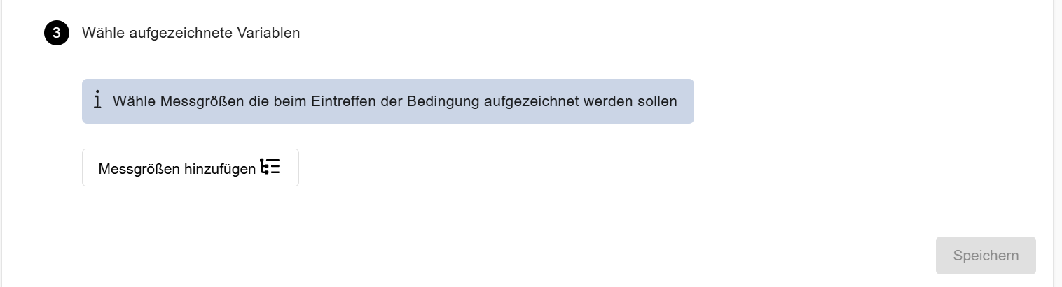 Create run — select measurements