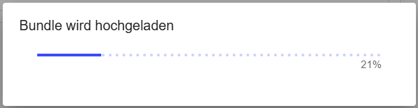 Bundle upload progress