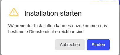 Install confirmation dialog