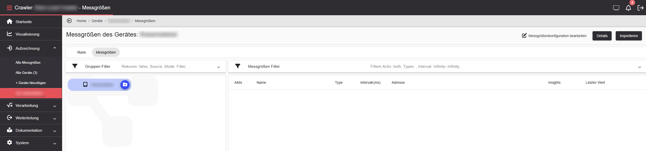 Empty Variable Browser — no groups yet